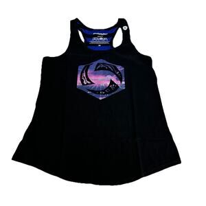 WeLoveFine Heros of the Storm WoW Black Blue Racerback Tank Top Size M